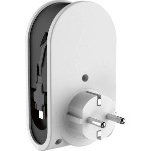 Weiß-graues Dual USB-Ladegerät Netzteil, kompaktes Design für Steckdosen.