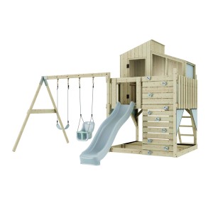 PolarPlay Spielturm Bosse m. Babysch. Eisblau