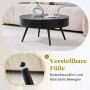 okwish Couchtisch mit Rundem Design und Metallbeinen für Wohnzimmer cm 70x70x35 Schwarz_8