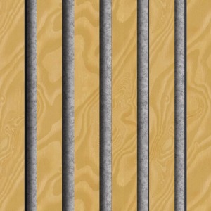 Akustikpaneel Muster Esche Natur/Grau: Holzpaneel zur Wand- und Deckengestaltung.