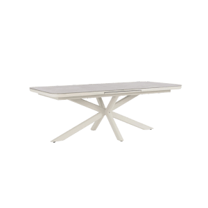 Bizzotto Ausziehtisch Pascal, 200/260 cm, mit X-Beinen und Steinplatte in Pelican.