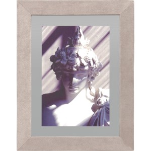 Beiger Bilderrahmen in Samtoptik, Modern Antique, 10x15 cm. Dekorativer Fotorahmen für Bilder.