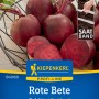 Kiepenkerl Rote Bete Redshine Saatband: Runde, rote Rüben im Korb, Saatband-Anwendung.