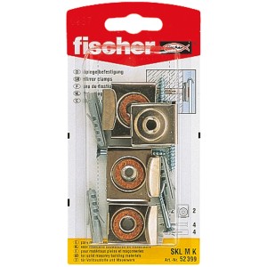 Fischer Spiegelbefestigung SKL M K (4 ST) für sicheren Halt rahmenloser Spiegel.