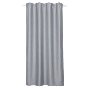 Silbergrauer Sehlbach Fertigschal Blackout Shine, 135x245 cm, verdunkelnd.