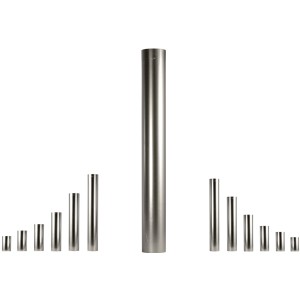 Bertrams Ofenrohr feueraluminiert Ø 100 mm x 1000 mm Silber