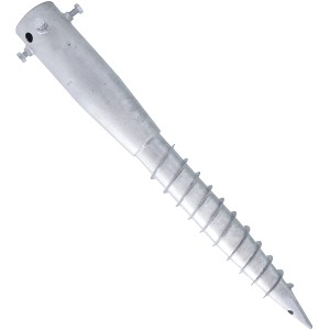 Beetex Schraubfundament für Teleskopmast, Stahl, 1000mm Länge. Zubehör für Sonnenschutz.