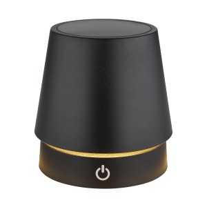 Globo Tischleuchte Carlos, dimmbar, schwarz matt, 28 cm. LED-Tischlampe mit Touch-Funktion.