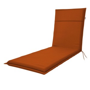 Orangefarbene Liege Auflage 5353 LIFE für Gartenliegen mit bequemer Polsterung und Befestigungsbändern.