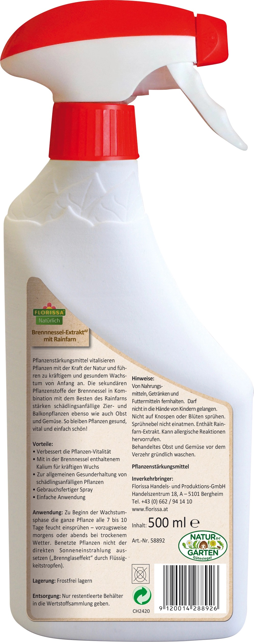 Florissa Natürlich BrennnesselExtrakt AF mit Rainfarn 500 ml kaufen