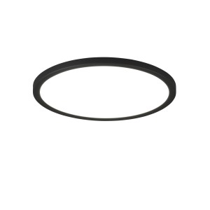 Schwarze, runde Reality LED-Deckenleuchte Aureo, 29 cm Durchmesser.