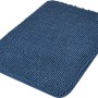 Dunkelblaue baliv Badematte (40x60 cm) aus Polyester. Flauschiger Badteppich für das Badezimmer.