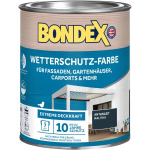 Bondex Wetterschutz-Farbe RAL 7016 Anthrazit 750 ml