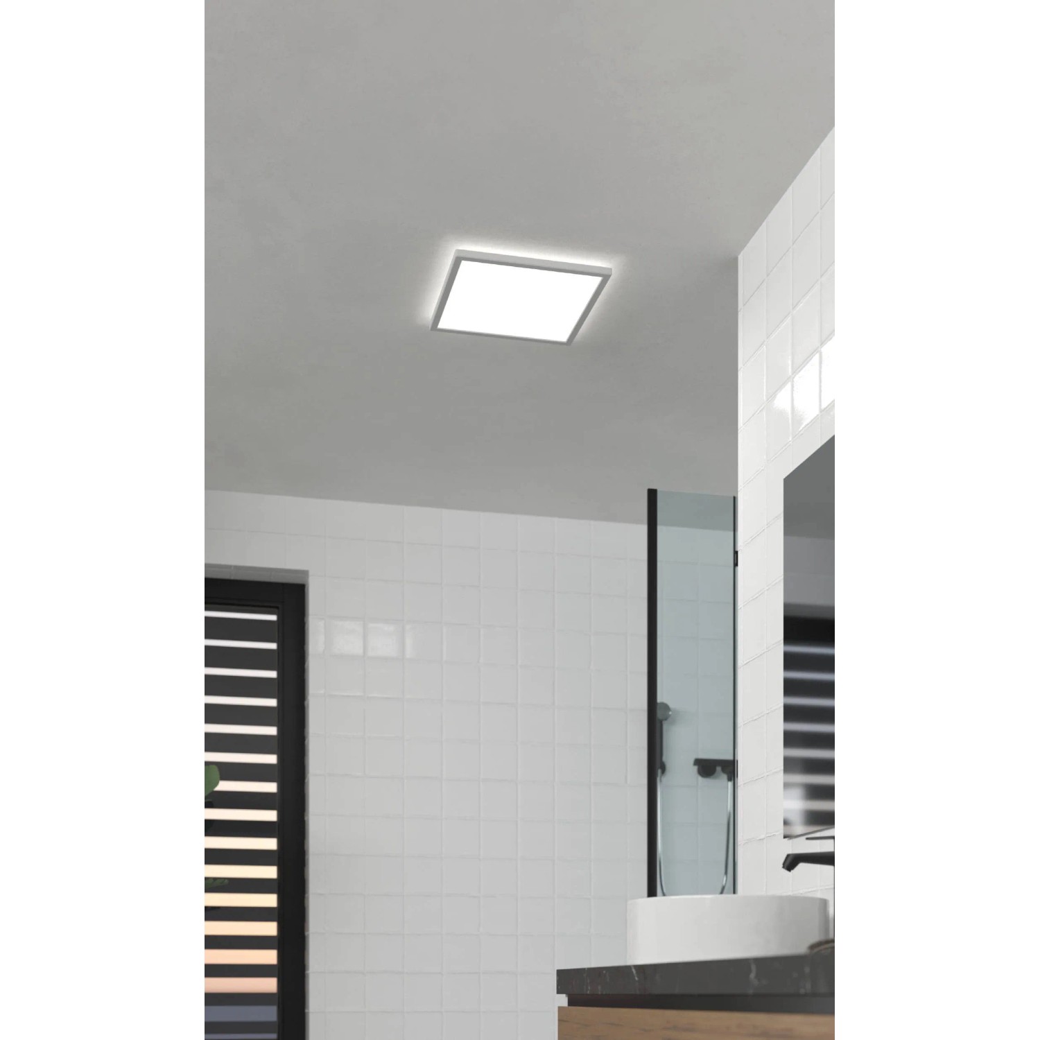 EGLO Rovito LED Deckenlampe Fürs Bad – Rundes Panel Mit Fernbedienung, Dimmbar & 3 Farbtemperaturen, IP44, 39 Cm