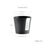 Ecopots Amsterdam Mini Pflanztopf, dunkelgrau, 8 cm. Ideal für drinnen und draußen.
