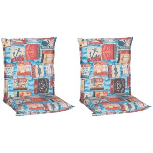 Beo Sitzauflage Niedriglehner Togo 2er Set Maritim Hellblau