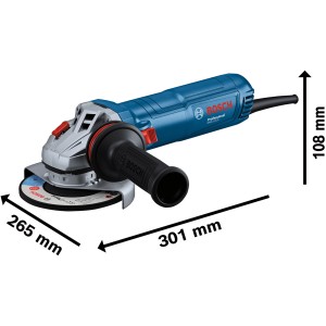 Bosch Professional GWS 12-125 Winkelschleifer mit Zusatzhandgriff und Vibration Control.