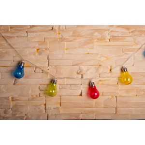 Bunte Näve LED Solar Lichterkette für den Außenbereich, 3,6 m lang.