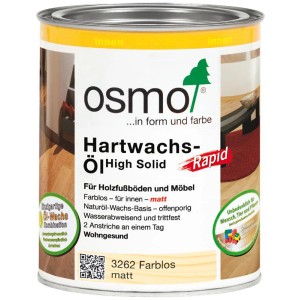 Osmo Hartwachs Öl Rapid matt, 750ml Dose. Holzöl für Möbel und Böden.