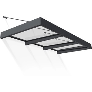 Palram - Canopia Vordach Sophia XL 2,8 m x 1,4 m Grau