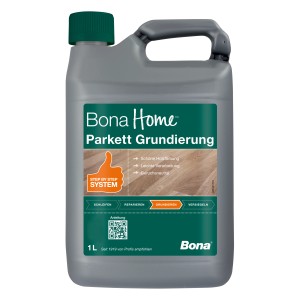Bona Parkett Grundierung 1 l im grauen Kunststoffkanister. Für optimale Haftung von Parkettlacken.