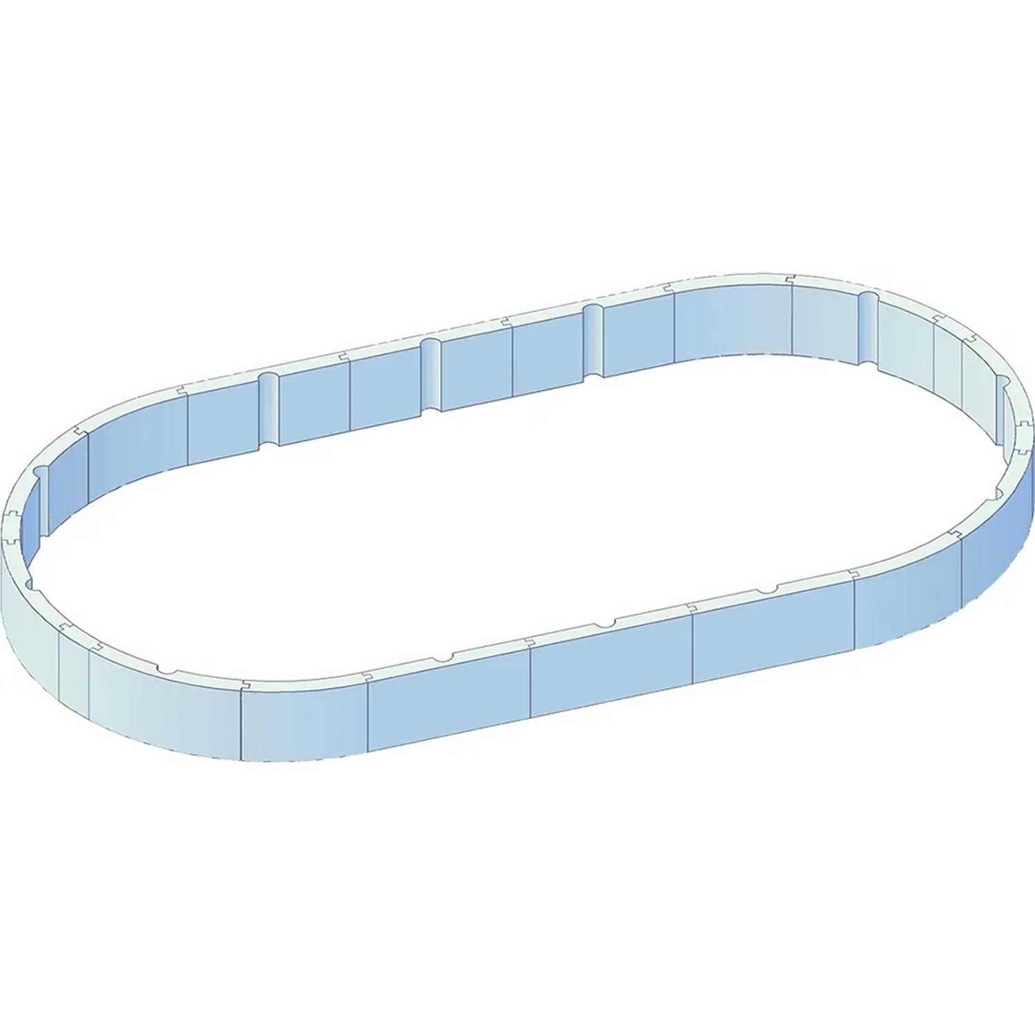 Chemoform Stahlwandpool Protector T60 Oval, Poolumrandung zur Wärmedämmung für Stahlwandpools.