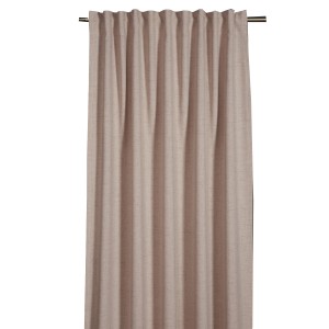 Blickdichter, altrosa Fertigschal in Leinenoptik (140x245 cm) für Gardinenstange.