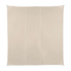 Relaxdays Sonnensegel Quadrat Polyester Beige UV Schutz 4 x 4 m