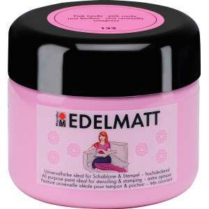 Marabu Edelmatt Pink Candy, 225ml, für Wand-Akzente: Deckende, matte Farbe im rosa Farbton.