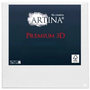 Artina Keilrahmen Premium 3D, 90x90cm, weiße Leinwand, 380 g/m².