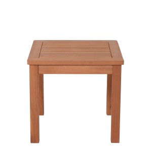 Quadratischer, brauner Gartentisch Tucson von Garden Pleasure, 44x44 cm, aus Holz.