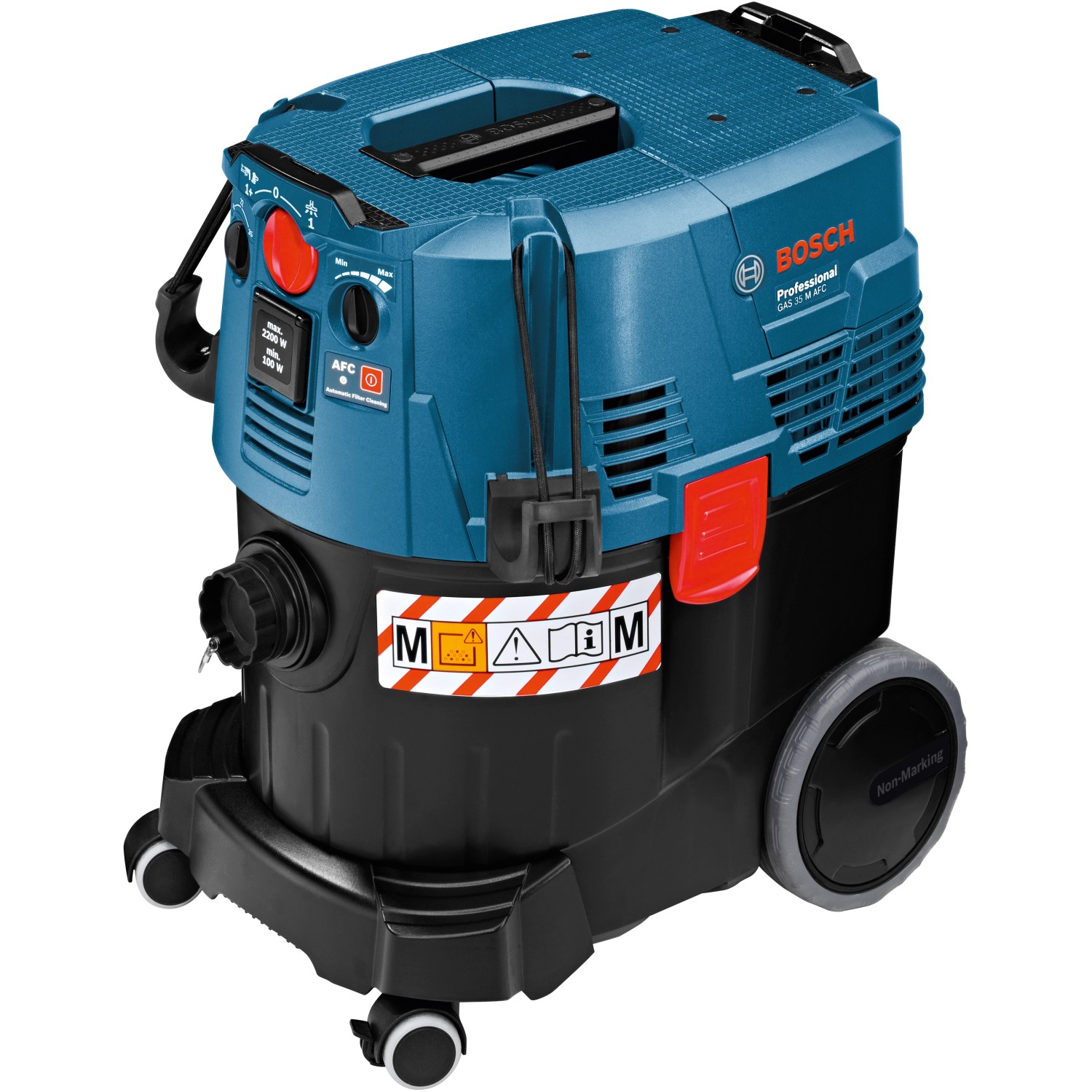 Bosch Professional GAS 35 M AFC Industriestaubsauger mit 1200 W und 5 m Schlauch.