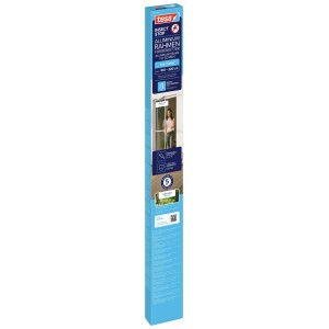 Verpackung des tesa Insect Stop Aluminium Rahmen Fliegengitter Tür, Farbe Weiß.
