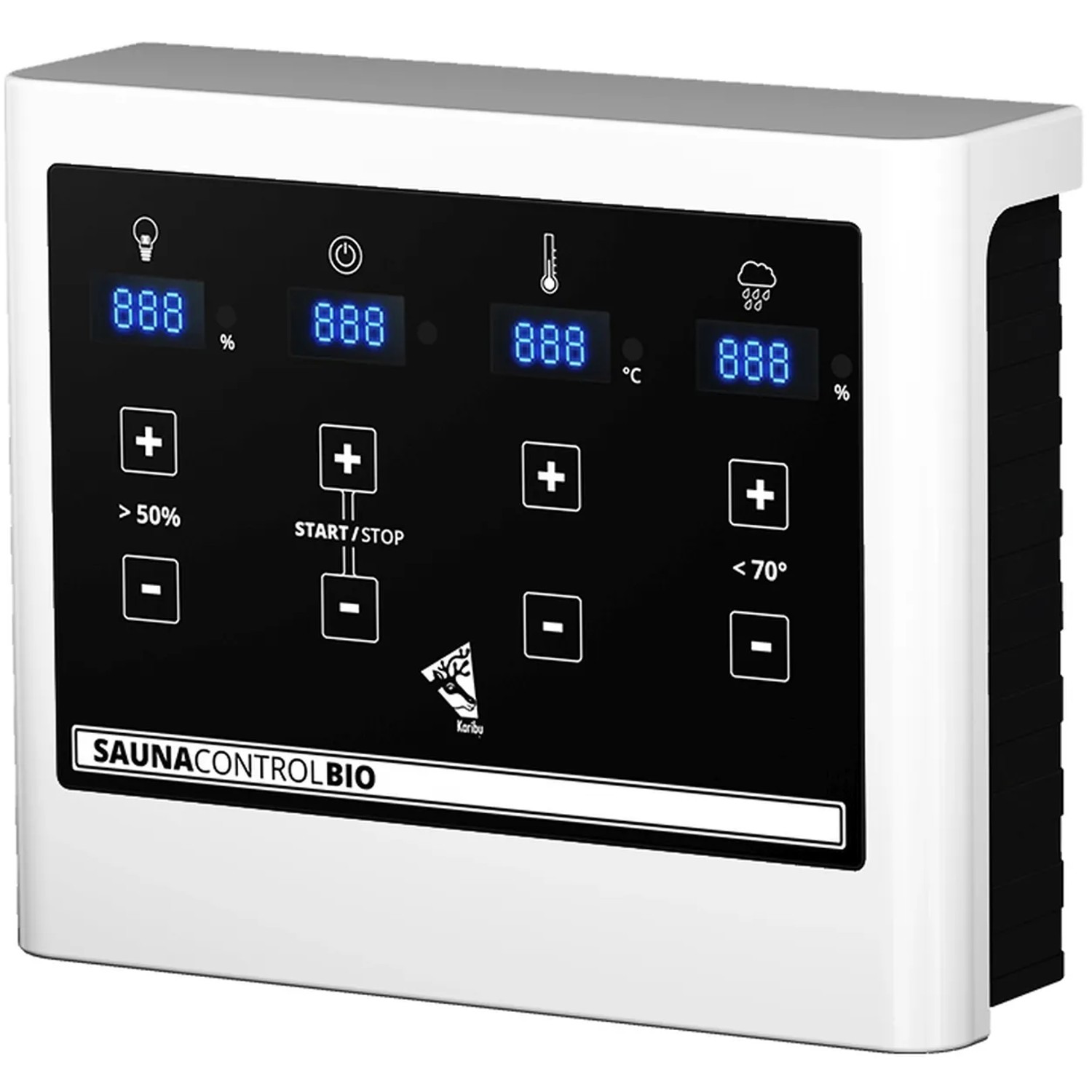 Steuerung für Karibu Sauna Leona mit LED-Dachkranz und Bio-Ofen.