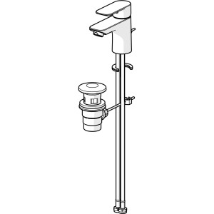 Hansa Waschtischarmatur Basic 5540 Chrom, Einhebelmischer für Waschbecken.