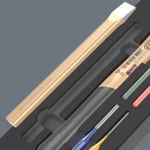 Wera Schaumstoffeinlage mit Hammer-Set (6-teilig) für Werkstattwagen, inkl. Schlosserhammer und Splintentreiber.