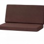 Braunes Kissen Set für Hollywoodschaukel, 160x50x7cm, bequeme Sitzauflage für 3-Sitzer Gartenschaukel.