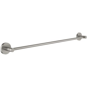 Grohe Essentials Handtuchhalter, 600mm, Supersteel: Wandmontierter Badetuchhalter aus Metall.