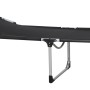 Schwarze Siena Garden Dreibeinliege Sole mit Kopfkissen, ideal für Garten und Terrasse.