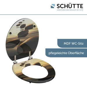 Schütte MDF WC-Sitz Sea Stone mit Stein-Motiv für ein modernes Bad.
