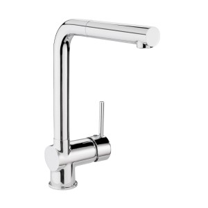 Sanitop-Wingenroth Küchenarmatur Bonola mit Geschirrbrause, Chrom.