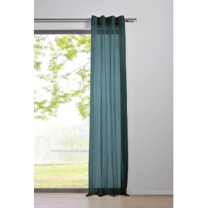 Blauer Mydeco Schlaufenschal Pure, 300x135 cm, halbtransparenter Fenstervorhang.