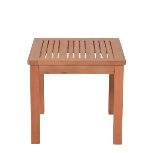 Quadratischer, brauner Gartentisch Tucson (44x44 cm) von Garden Pleasure aus Holz.