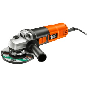 Black+Decker Winkelschleifer KG701 mit Schruppscheibe und Zusatzhandgriff.