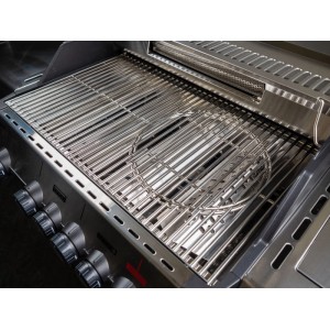 Enders Edelstahlrost Switch Grid für Monroe Pro 4 Gasgrill. Glänzender Grillrost mit herausnehmbarem Rundelement.