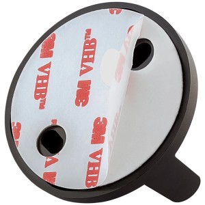 Detailansicht: Tiger Toilettenpapierhalter Tune, Edelstahl gebürstet/Schwarz, mit 3M Klebefolie.