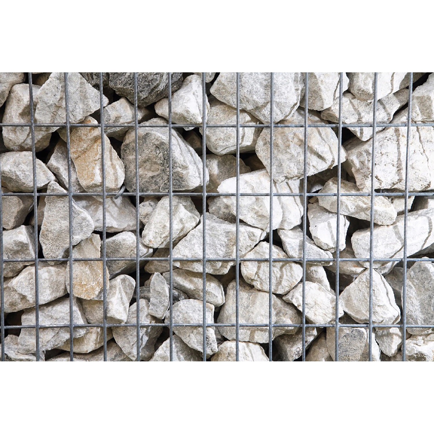 Scherf Selbstbau-Gabione mit Steinen, Maschenweite 5x10 cm, 150x30x50 cm.