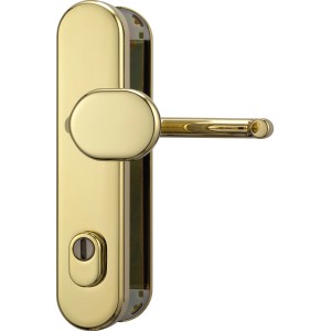 Abus Schutzbeschlag SB 815, poliertes Messing, Wechselgarnitur für Türbeschläge.