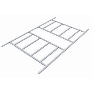 Pergart Bodenfundament Dresden II 108 Alu für Gartenhaus, zur optimalen Ausrichtung.