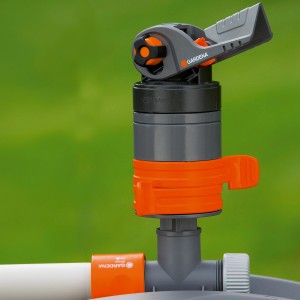 Gardena Comfort Turbinenregner mit Schlitten für eine leise Gartenbewässerung.